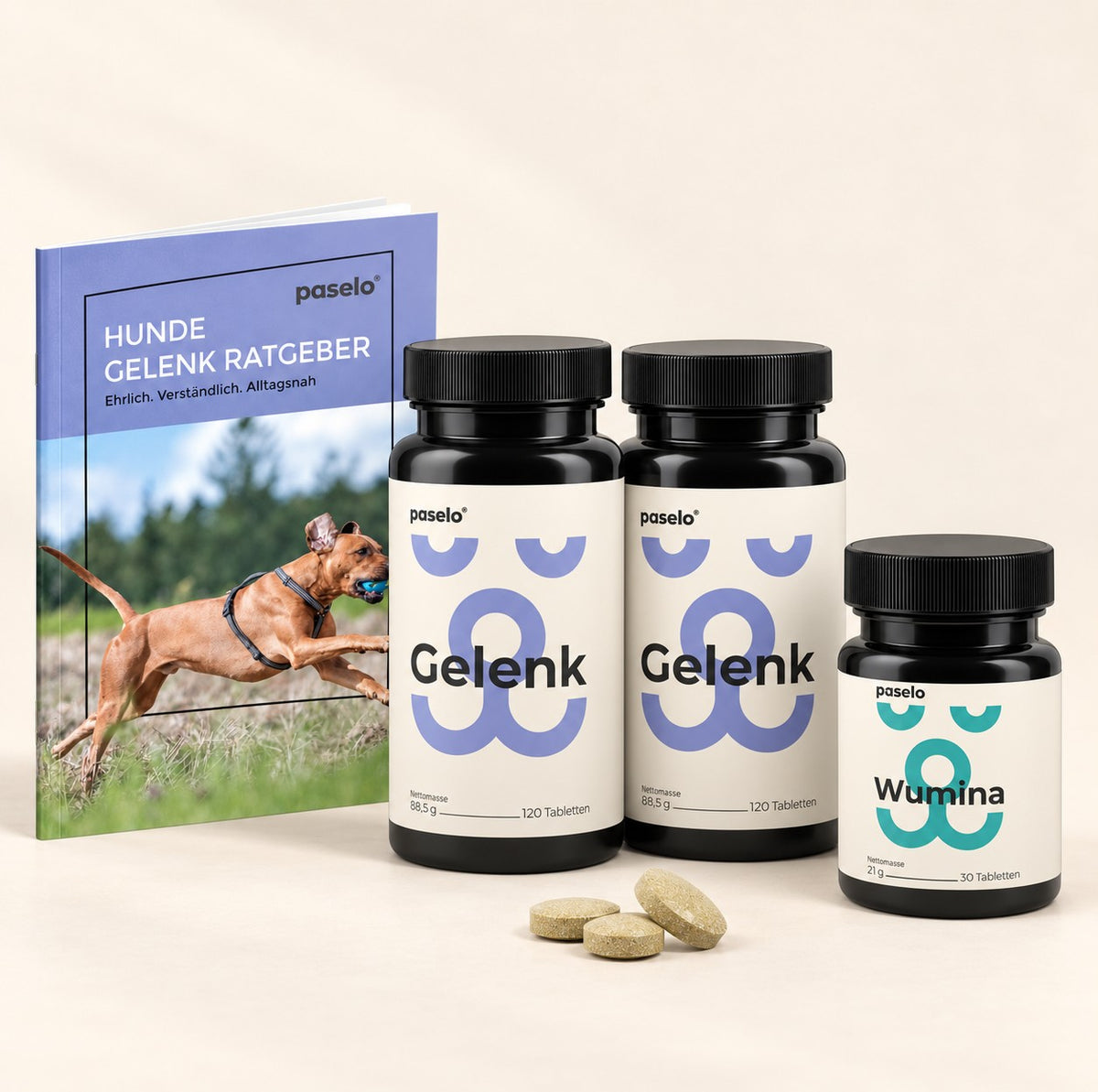 paselo Gelenk-Vorsorgepaket mit Gelenkratgeber und Wumina